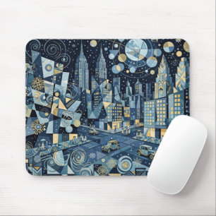 Blendender Winter in der Großstadt Mousepad