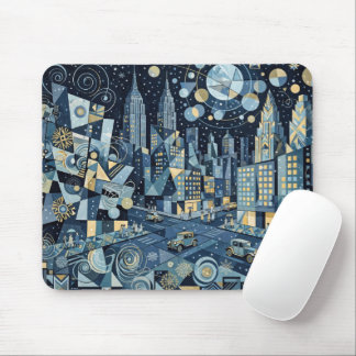Blendender Winter in der Großstadt Mousepad