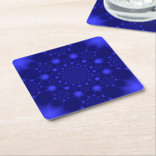 Blendendes blaues quadratisches Papier Untersetzer