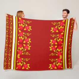 Blendenmuster für die Rose mit kaltem Grün Fleecedecke