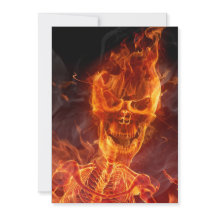 Blender Skull Halloween Einladung mit blutigem Tex