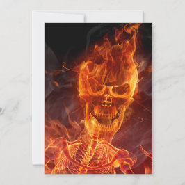 Blender Skull Halloween Einladung mit blutigem Tex