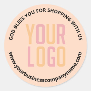 Blendet Ihre Logo-Business-URL Vielen Dank Runder Aufkleber