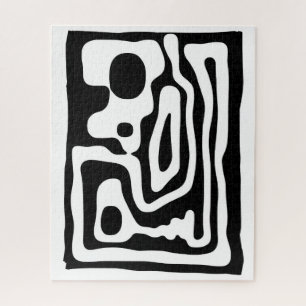 Blendgriff: Abstrakt Schwarz/Weiß