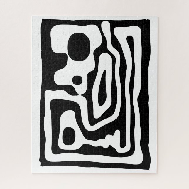 Blendgriff: Abstrakt Schwarz/Weiß (Vertikal)