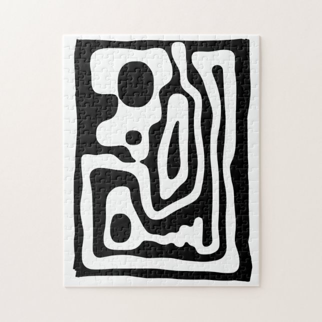 Blendgriff: Abstrakt Schwarz/Weiß (Vertikal)