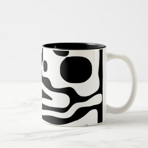 Blendgriff: Abstrakt Schwarz/Weiß Zweifarbige Tasse