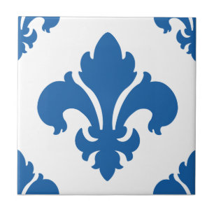 Blendungs-Blau der Lilien-2 Fliese