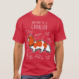 Blenheim Cavalier King Charles Spaniel Dog Anatomi T-Shirt