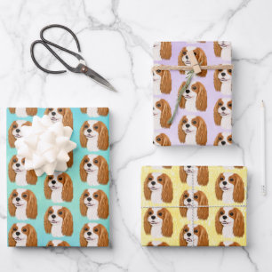 Blenheim Cavalier King Charles Spaniel Geschenk Geschenkpapier Set
