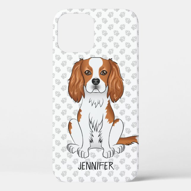 Blenheim Cavalier King Charles Spaniel & Name Case-Mate iPhone Hülle (Rückseite)