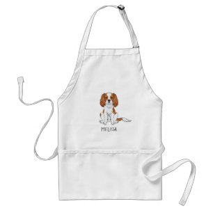Blenheim Cavalier King Charles Spaniel & Name Schürze