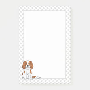 Blenheim Cavalier King Charles Spaniel & Pfoten Post-it Klebezettel