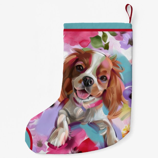 Blenheim Cavalier Weihnachtsfest Strumpf| Ornament Kleiner Weihnachtsstrumpf (Rückseite)