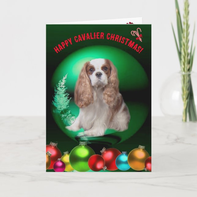 Blenheim Cavalier Weihnachtskarte Feiertagskarte (Vorderseite)