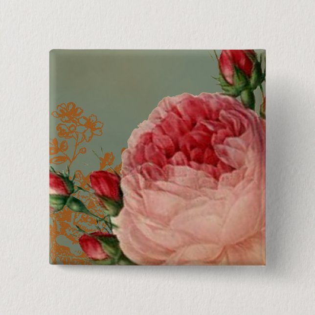 Blenheim-Rose Button (Vorderseite)