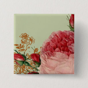 Blenheim Rose - Elegantes Salbeigrün Button