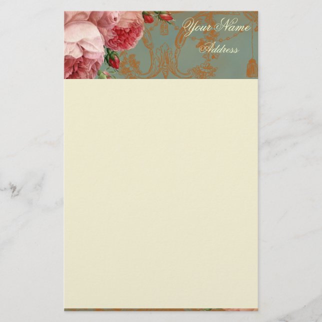 Blenheim Rose Personalisiert Briefpapier (Vorderseite)