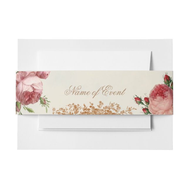 Blenheim Rose - Sommer-Himmel-Karte schön romant Einladungsbanderole (Vorderseite Beispiel)