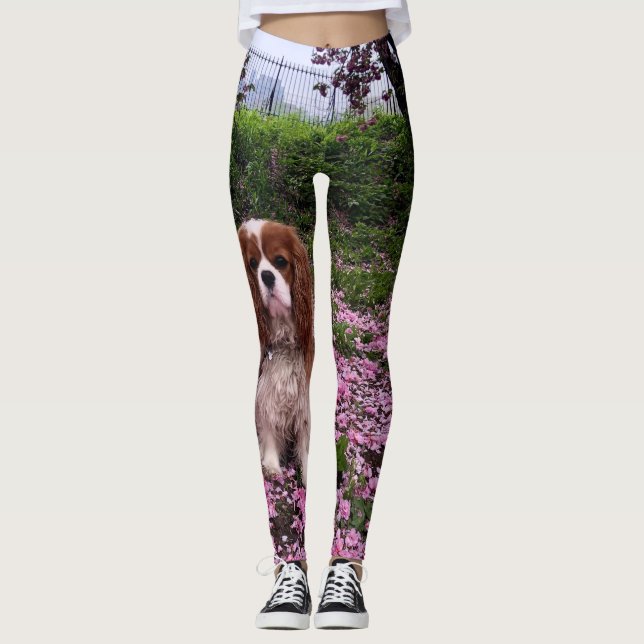 Blenheim unbekümmerte Königcharles Leggings (Vorderseite)