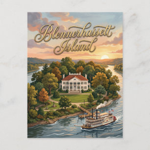 Blennerhassett Island West Virginia Postkarte
