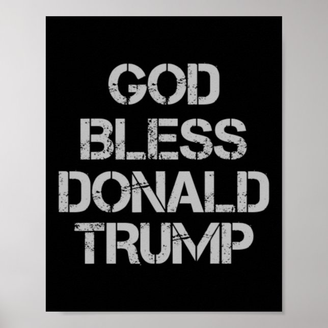 Bless Donald Trump T Shirt Poster (Vorne)