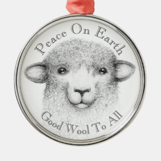 Bless Ewe Ornament - Romney Lamb Aus Metall