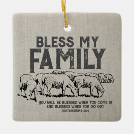 Bless Scripture Keramikornament