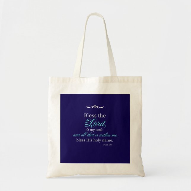 Bless The Lord Christian Tote Bag Tragetasche (Vorne)