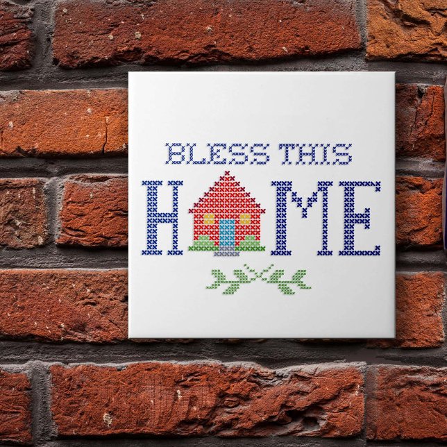 Bless This Home Carreaux en céramique (Beautiful ceramic tiles of faith and peace.)