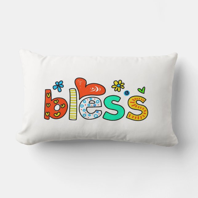 Bless Throw Kissen (Vorderseite)