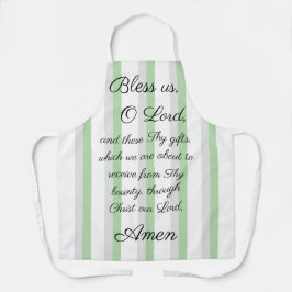 Bless uns o Lord Green Grey Schürze
