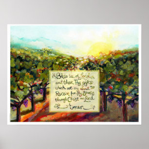 Bless uns Oh Lord Prayer Poster