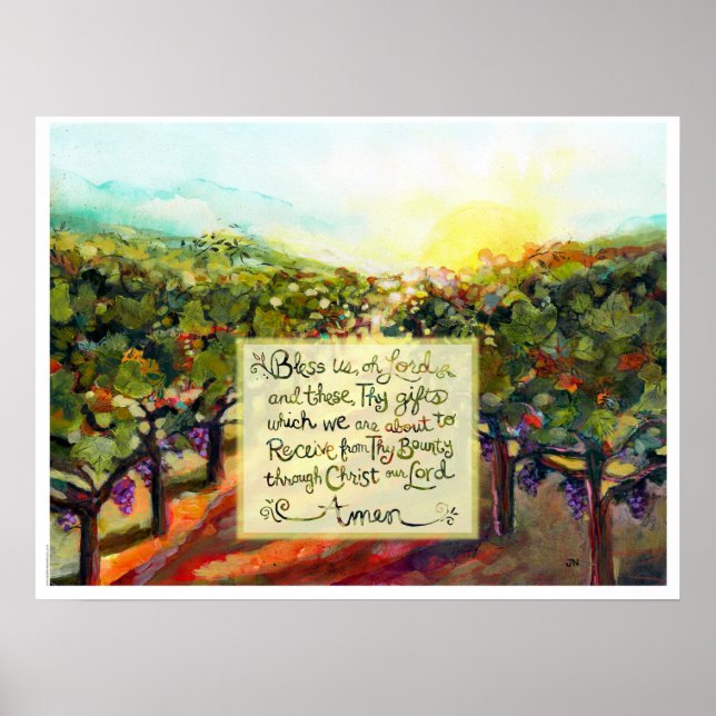 Bless uns Oh Lord Prayer Poster (Vorne)