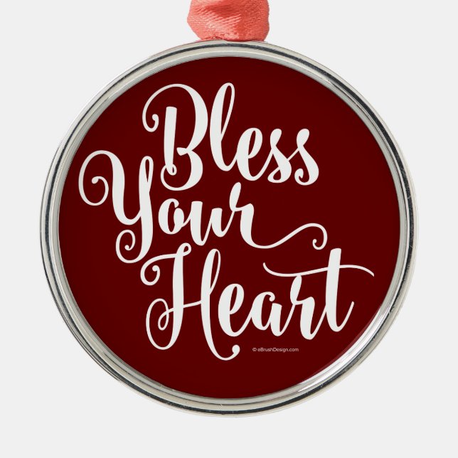 Bless Your Heart Metal Ornament (Vorne)