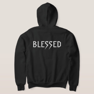 "BLESSED" 303TATTOO BLACK ZIP UP HOODIE
