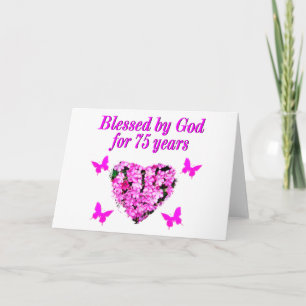 BLESSED 75. GEBURTSTAG KARTE