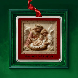 Blessed are they who guard the manger Ornament Aus Metall