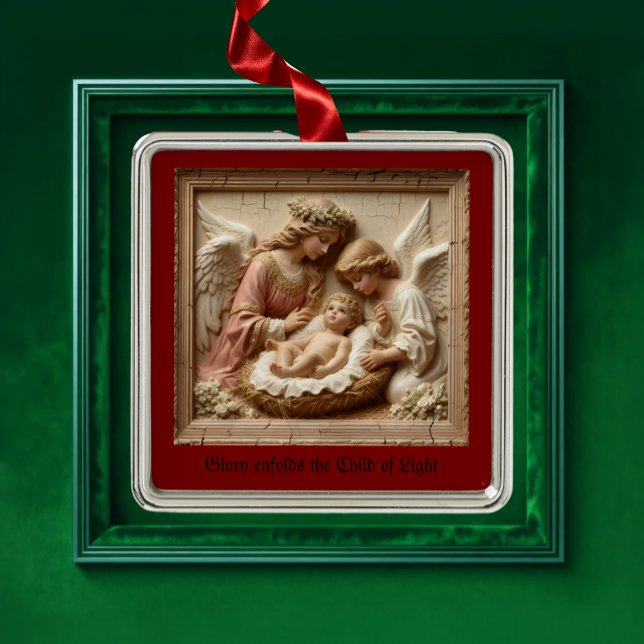 Blessed are they who guard the manger Ornament Aus Metall (Von Creator hochgeladen)