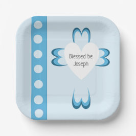 Blessed Baptism Paper Plate Pappteller