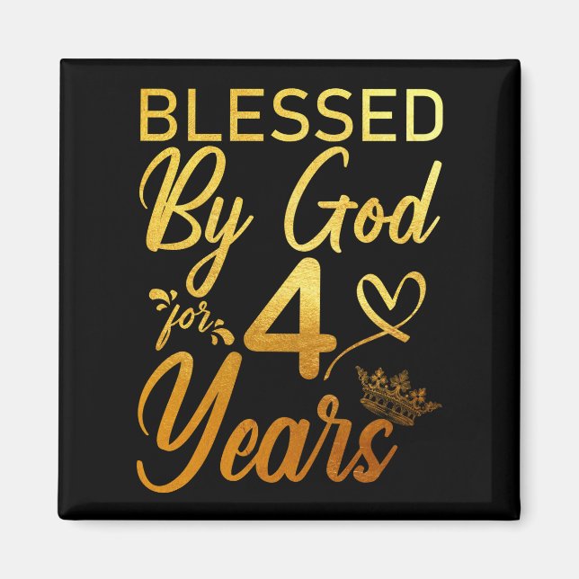 Blessed by God for 40 Years 40th Birthday Faith Magnet (Vorne)