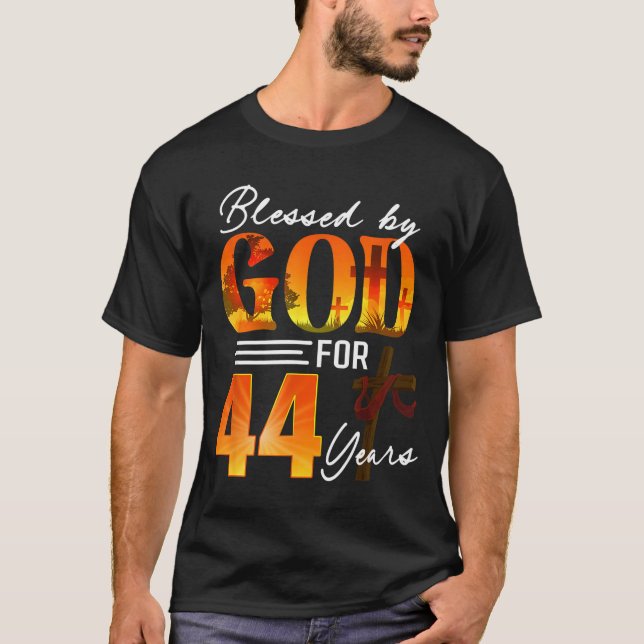 Blessed By God For 44 Years Old Gift 44th Birthday T-Shirt (Vorderseite)