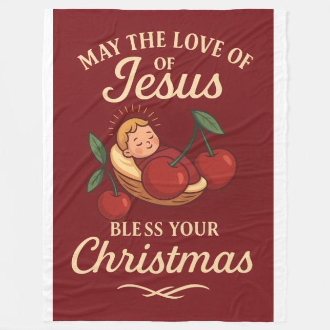 Blessed Christmas by Sweet Cherry Fleecedecke (Vorderseite)