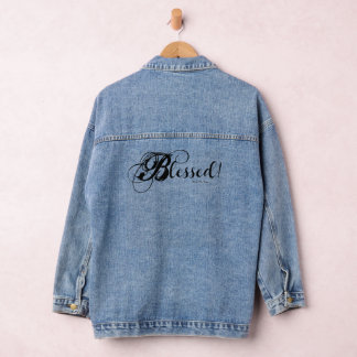 Blessed! Denim Jacket (Black) Jeansjacke