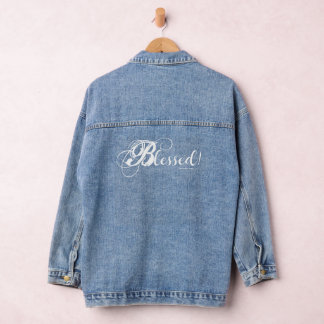 Blessed Denim Jacket (White) Jeansjacke