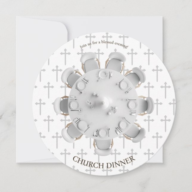 Blessed Evening Christian Dinner Invitation Einladung (Vorderseite)