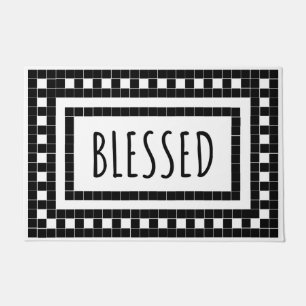 Blessed Farmhouse Inspired Tile Doormat Fußmatte