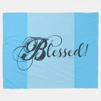 Blessed! Fleece Blanket (Blue)