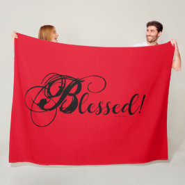 Blessed! Fleece Blanket (Red)