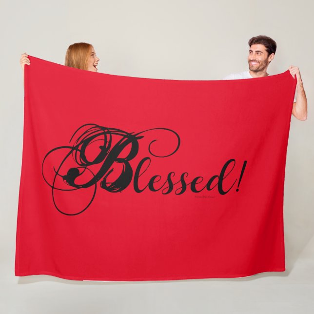 Blessed! Fleece Blanket (Red) (Beispiel)
